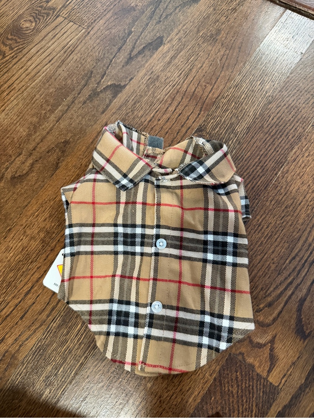 XS Plaid dog shirt